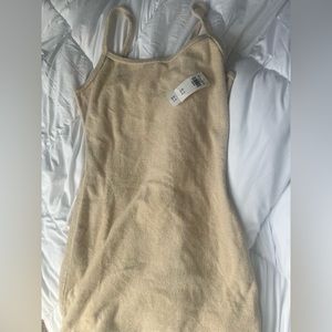 Nwt Abercrombie and fitch terry cloth dress size medium color tan
